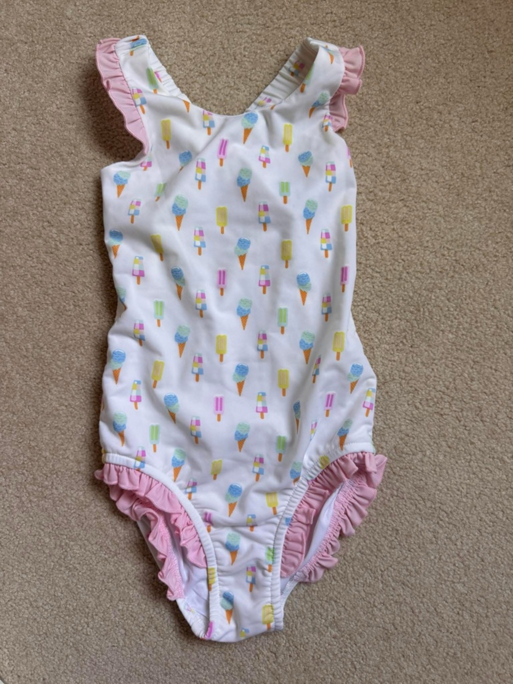 NWOT Eyelet & Ivy Girls' Ice Cream Print One-Piece Swimsuit